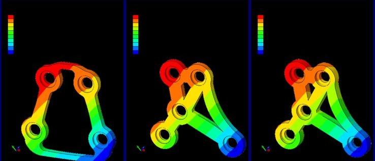Finite element analysis comparing stress distribution across miniplate designs